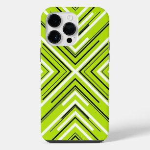 Arrows in Lime Green, Black, and White iPhone 14 Pro Max Case