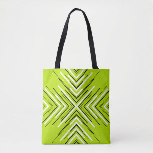 Arrows in Lime Green, Black, and White Tote Bag