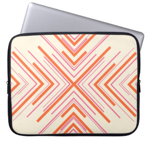 Arrows in Pink, Orange and Cream Laptop Sleeve