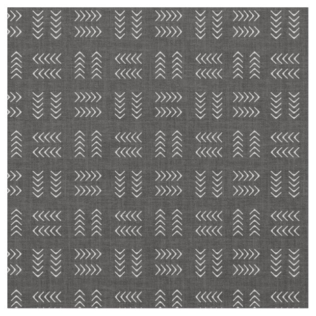 Arrows on Black Linen Fabric (Close Up)