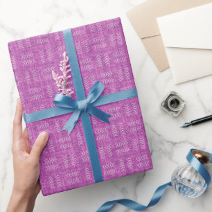 Arrows on Light Pink Purple Linen Wrapping Paper