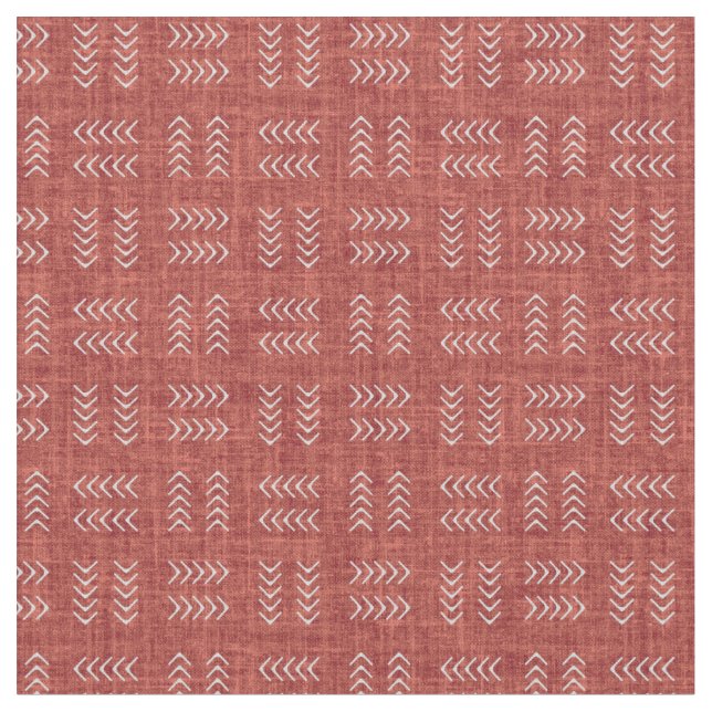 Arrows on Red Linen Fabric (Close Up)