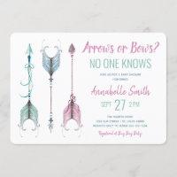 Arrows or Bows No One Knows Baby Shower