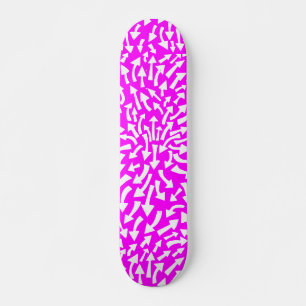 Arrows - White on Magenta (70s Flashback) Skateboard