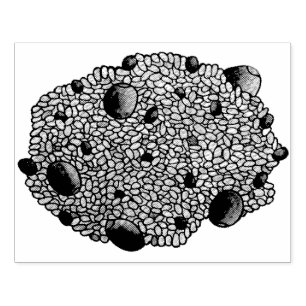 Arroz con Gandules Puerto Rican Food Rice Peas Rubber Stamp