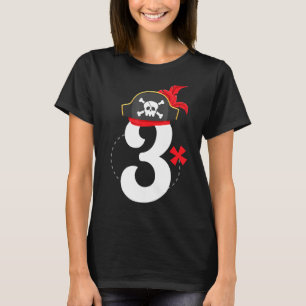 Arrr I'm 3 Cute Pirate Theme 3rd Birthday Party Bo T-Shirt