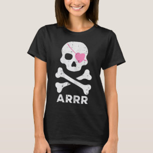 Arrr Pirate Heart Eyepatch Halloween Women Toddler T-Shirt