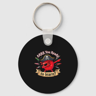 Arrr ready pirate funny back to school teacher key ring