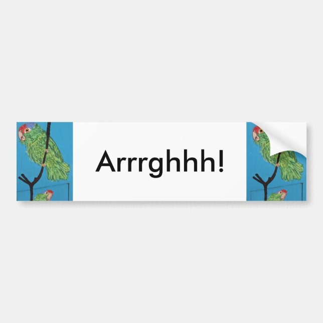 arrrghhh parrot bumper sticker (Front)