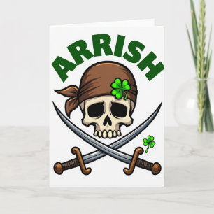 Arrrish Skull Graphic Irish Card