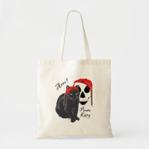 Arrrr! Black Cat Pirate Kitty Tote Bag