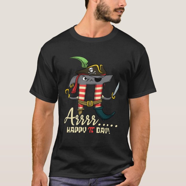 Arrrr Happy Pi Day Kids Math Pirate T-Shirt (Front)