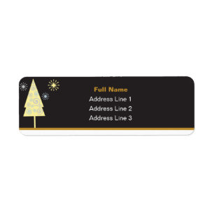 Arrtistic Christmas tree -christmas labels