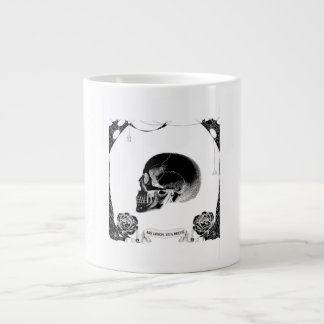 Ars Longa Vita Brevis Gothic Skull Rose Memento Mo Large Coffee Mug