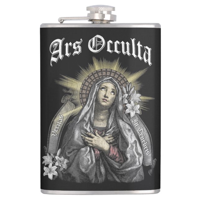 Ars Occulta - Gothic Streetwear Design Hip Flask (Front)