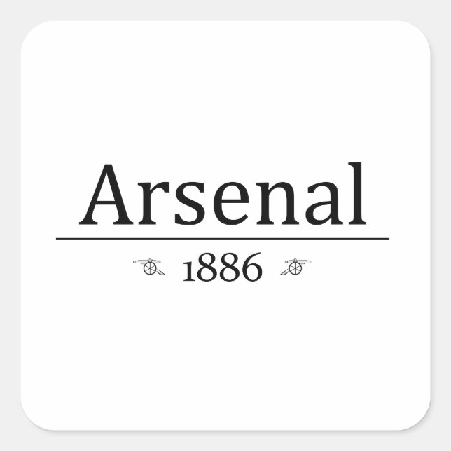 Arsenal 1886 square sticker (Front)