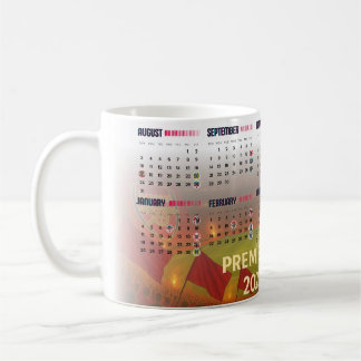 Arsenal 2025/2026 Premier League Calendar Mug