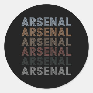 Arsenal Football Team Fan Gift Idea Classic Round Sticker