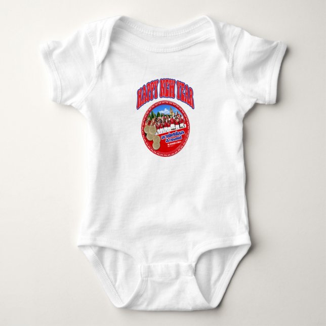 Arsenal Happy New Year. Baby Bodysuit (Front)