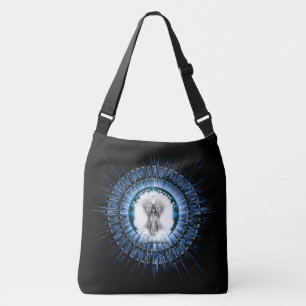 Arsencia Ethereal Silver Light Fractal Art Crossbody Bag