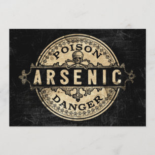Arsenic Poison Label Vintage Style Invitation