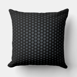 Arsenic Techno Dots Modern Black Cushion