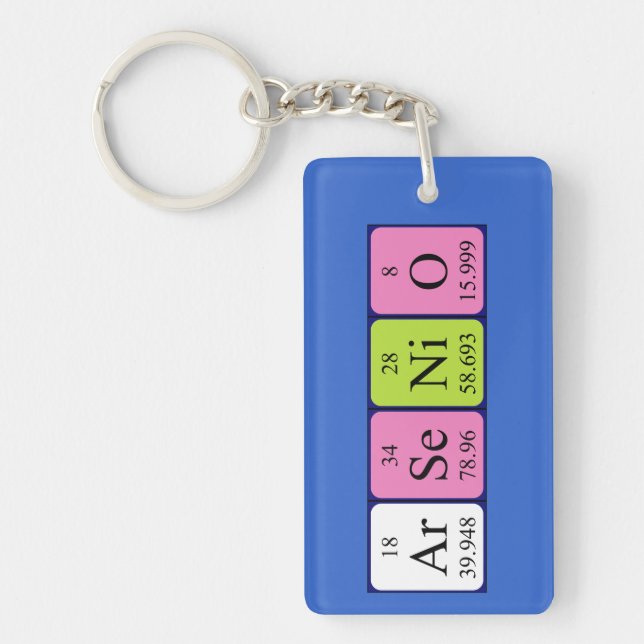 Arsenio periodic table name keyring (Front)