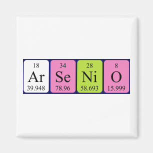 Arsenio periodic table name magnet