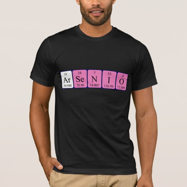 Arsenio periodic table name shirt (Front)