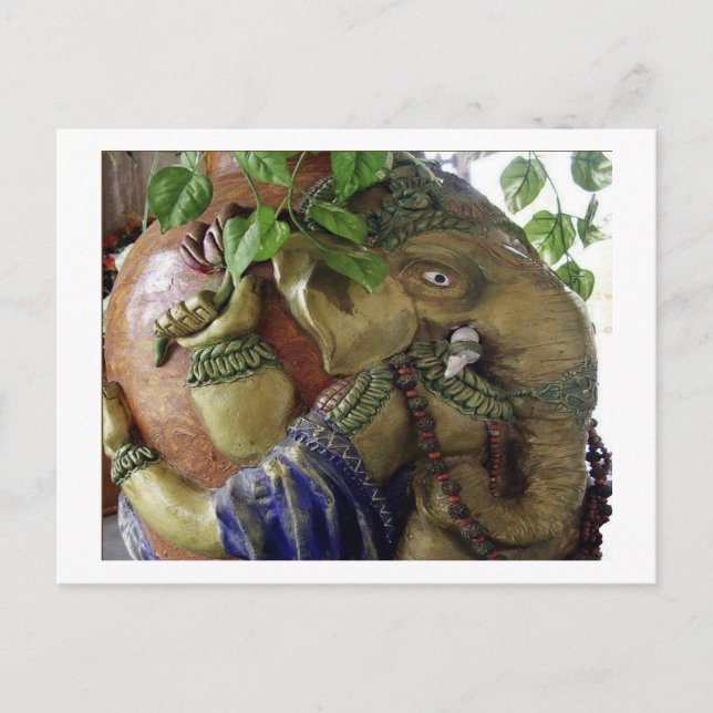 ART101 Ganesha with Holy Water KALASHA Postcard (Front)