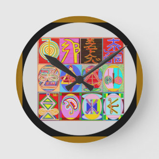 Art101 Reiki n Karuna Healing Symbol Collection Round Clock