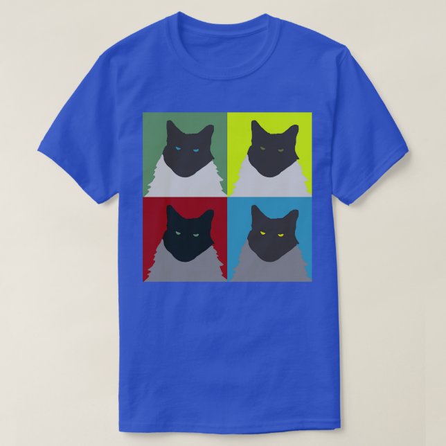 Art Abstract Cats T-Shirt (Design Front)