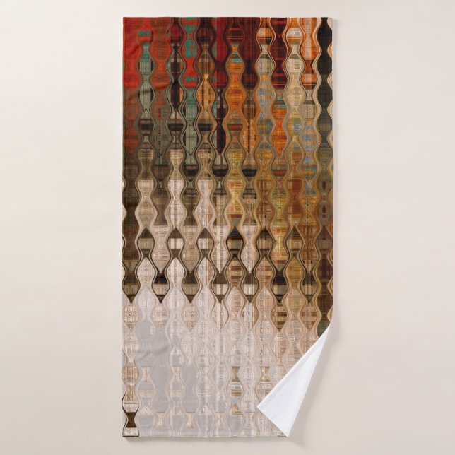 art abstract colorful geometric intersection backg bath towel (Bath Towel)