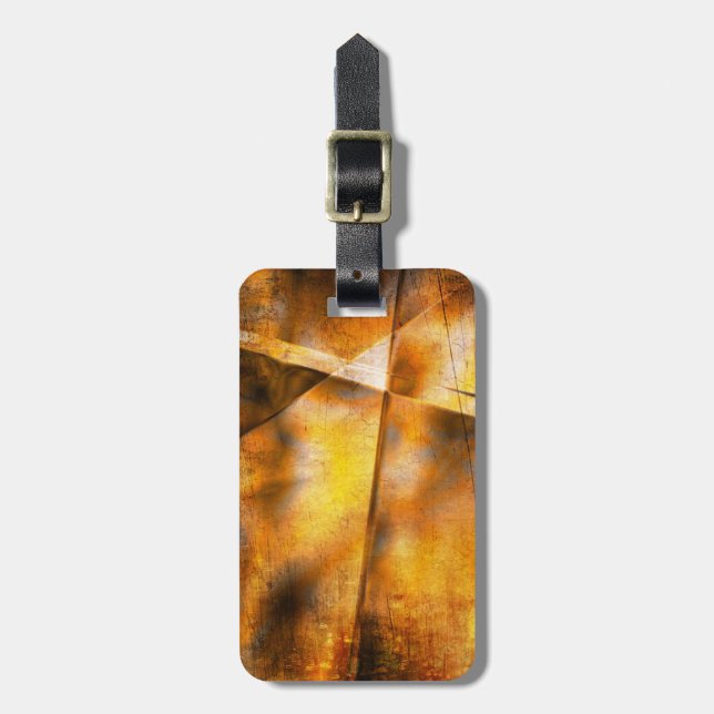 art abstract colourful background luggage tag (Front Vertical)