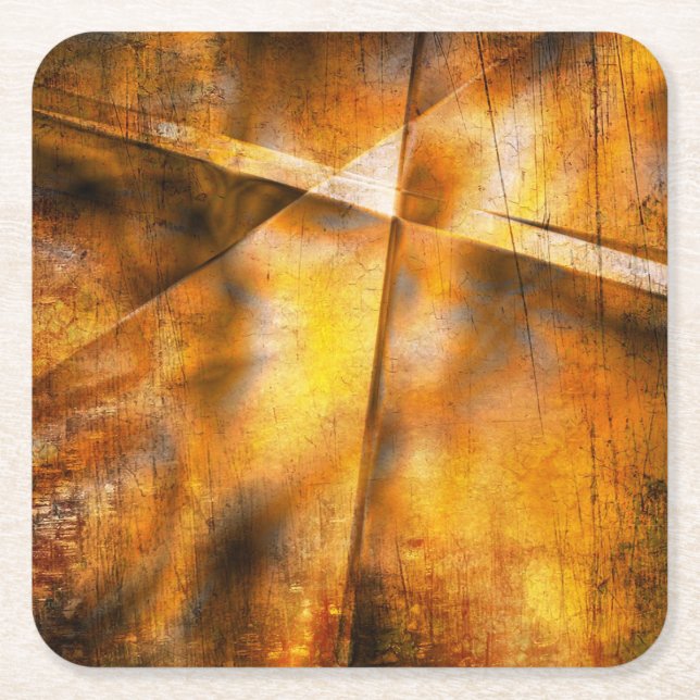 art abstract colourful background square paper coaster (Front)