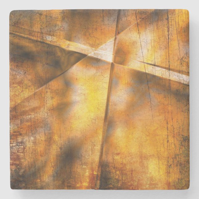 art abstract colourful background stone coaster (Front)