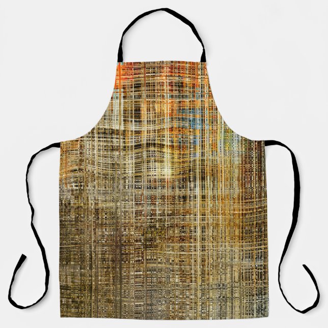 Art abstract colourful geometric intersection back apron (Front)