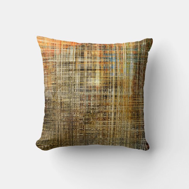 Art abstract colourful geometric intersection back cushion (Front)