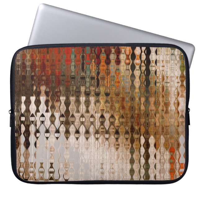 art abstract colourful geometric intersection back laptop sleeve (Front)