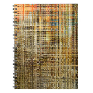 Art abstract colourful geometric intersection back notebook