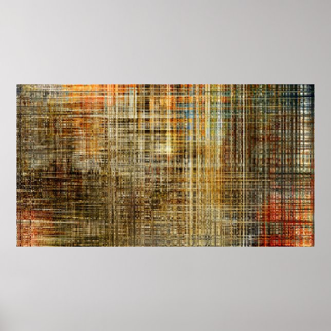 Art abstract colourful geometric intersection back poster (Front)