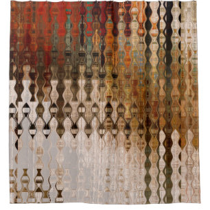 art abstract colourful geometric intersection back shower curtain