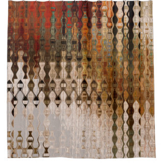 art abstract colourful geometric intersection back shower curtain