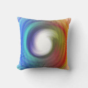 Art Abstract colourful spiral 5 Cushion
