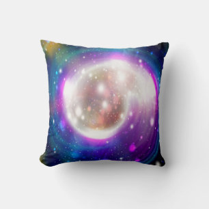Art Abstract colourful spiral galaxy Cushion