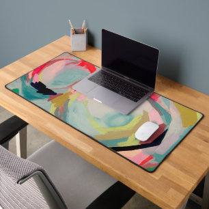Art Abstract Fluro Acrylic Painting Desk Mat