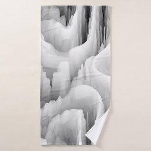 art abstract fractal wave blurred monochrome backg bath towel