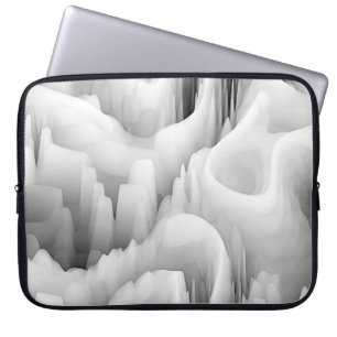 art abstract fractal wave blurred monochrome backg laptop sleeve