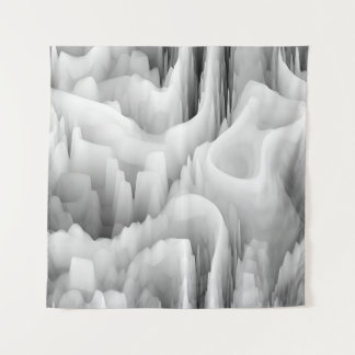 art abstract fractal wave blurred monochrome backg tapestry