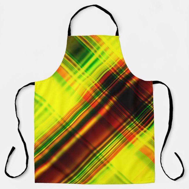 art abstract geometric diagonal pattern background apron (Front)